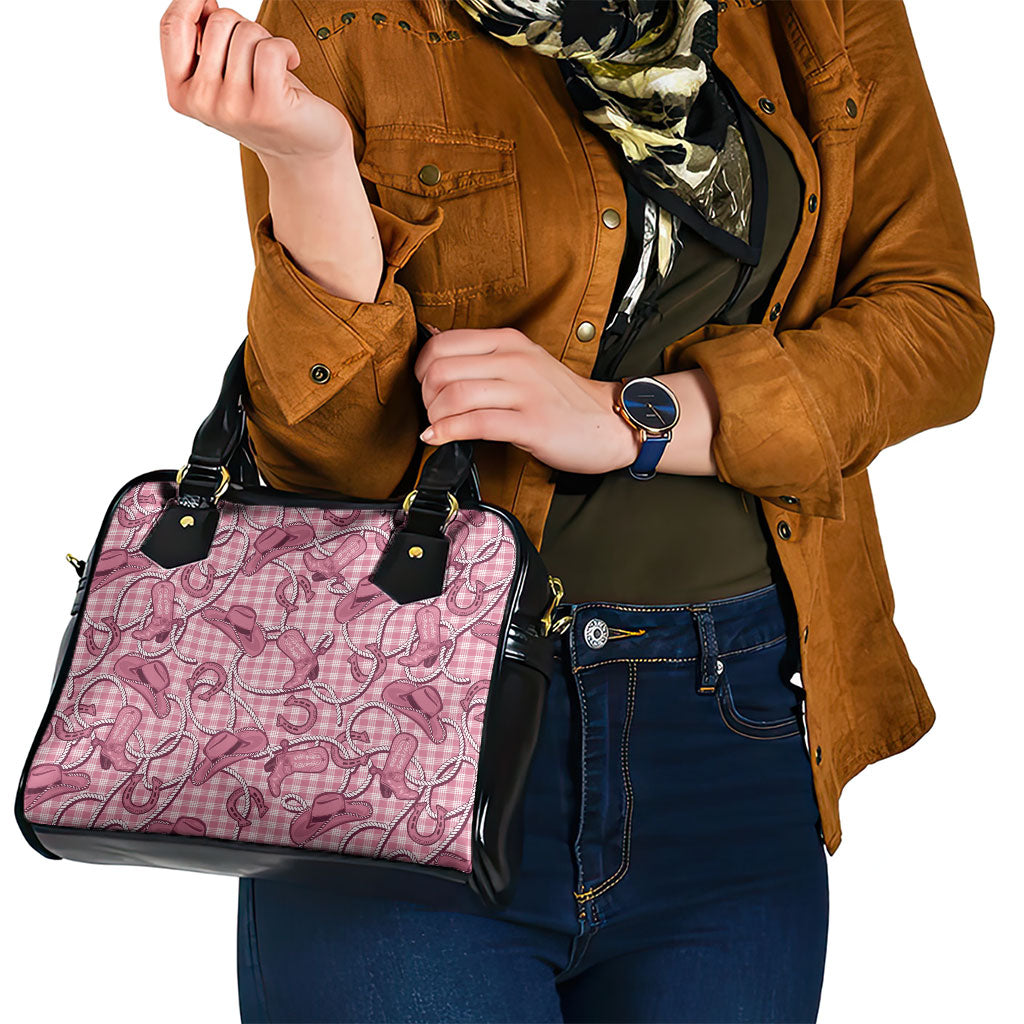 Pink Hawaii Palaka Cowboy Shoulder Handbag Hawaiian Paniolo Festival Spirit