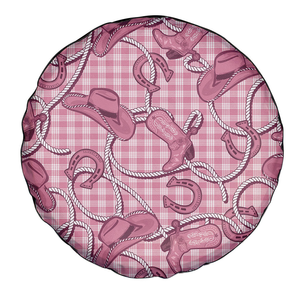 Pink Hawaii Palaka Cowboy Spare Tire Cover Hawaiian Paniolo Festival Spirit