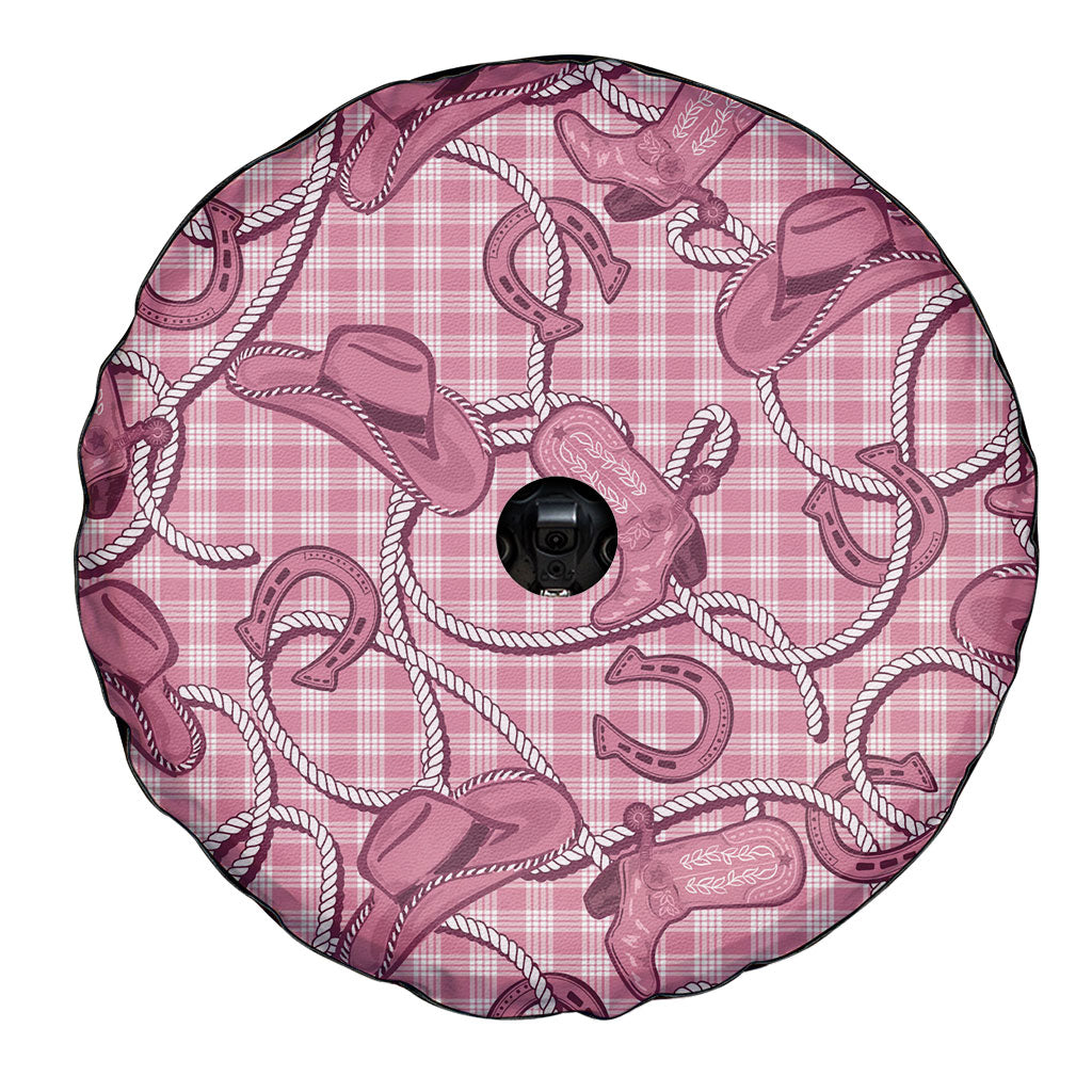 Pink Hawaii Palaka Cowboy Spare Tire Cover Hawaiian Paniolo Festival Spirit