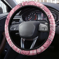 Pink Hawaii Palaka Cowboy Steering Wheel Cover Hawaiian Paniolo Festival Spirit