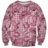 Pink Hawaii Palaka Cowboy Sweatshirt Hawaiian Paniolo Festival Spirit
