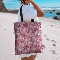 Pink Hawaii Palaka Cowboy Tote Bag Hawaiian Paniolo Festival Spirit