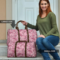 Pink Hawaii Palaka Cowboy Travel Bag Hawaiian Paniolo Festival Spirit