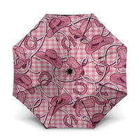 Pink Hawaii Palaka Cowboy Umbrella Hawaiian Paniolo Festival Spirit