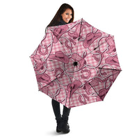 Pink Hawaii Palaka Cowboy Umbrella Hawaiian Paniolo Festival Spirit