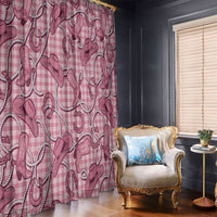 Pink Hawaii Palaka Cowboy Window Curtain Hawaiian Paniolo Festival Spirit