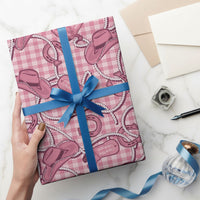 Pink Hawaii Palaka Cowboy Wrapping Paper Hawaiian Paniolo Festival Spirit