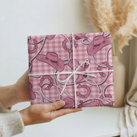 Pink Hawaii Palaka Cowboy Wrapping Paper Hawaiian Paniolo Festival Spirit