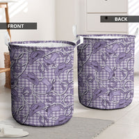 Purple Hawaii Palaka Cowboy Laundry Basket Hawaiian Paniolo Festival Spirit
