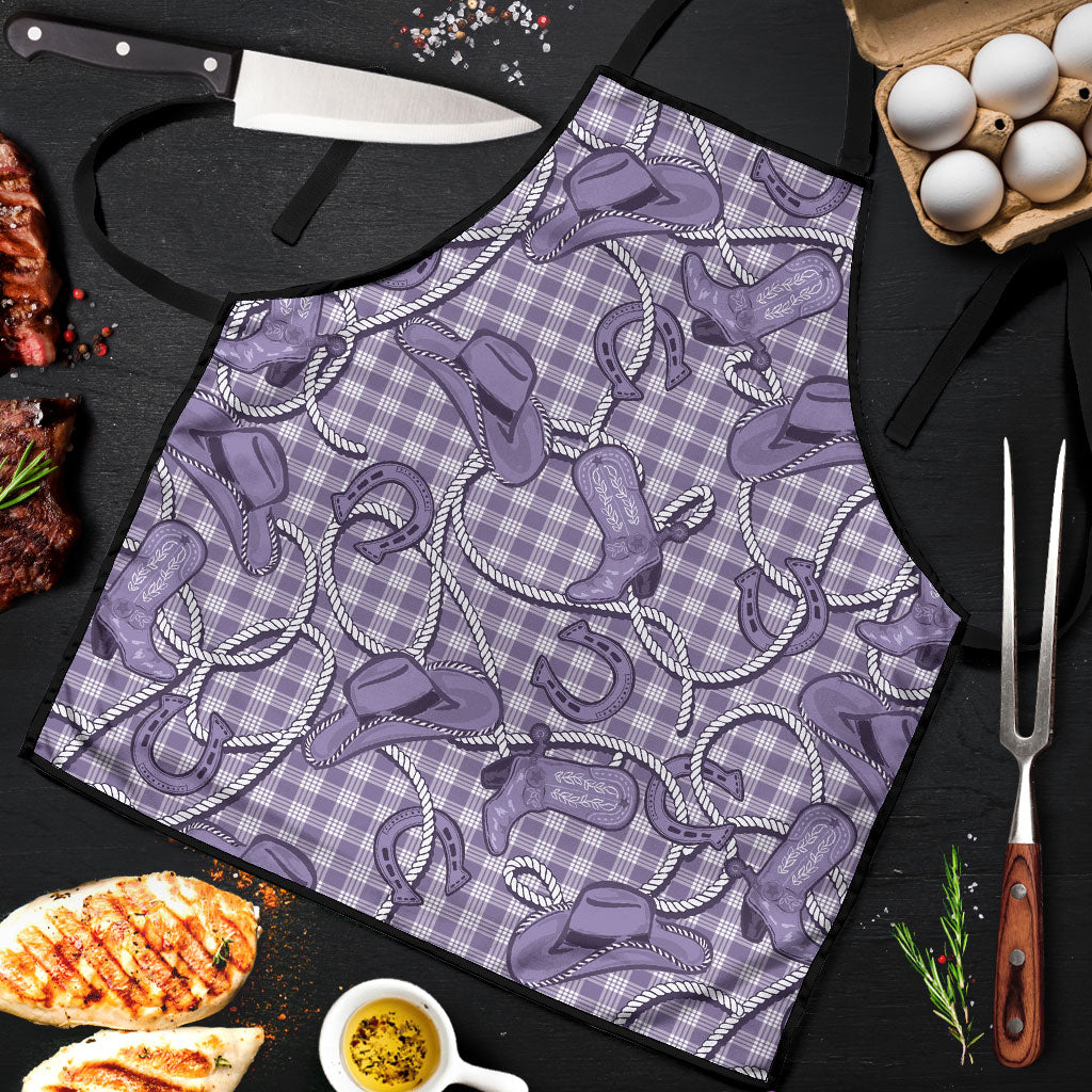 Purple Hawaii Palaka Cowboy Apron Hawaiian Paniolo Festival Spirit