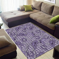 Purple Hawaii Palaka Cowboy Area Rug Hawaiian Paniolo Festival Spirit