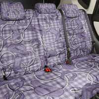 Purple Hawaii Palaka Cowboy Back Car Seat Cover Hawaiian Paniolo Festival Spirit