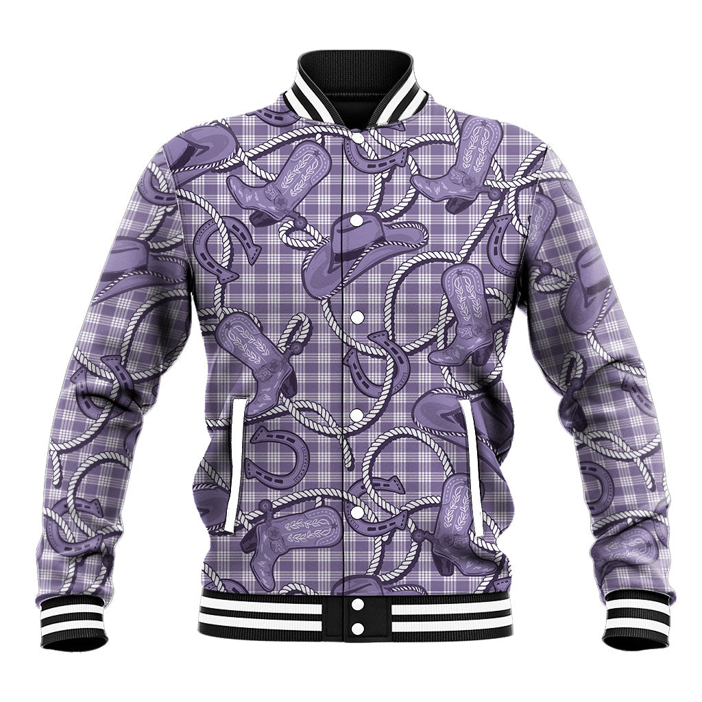 Purple Hawaii Palaka Cowboy Baseball Jacket Hawaiian Paniolo Festival Spirit