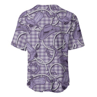 Purple Hawaii Palaka Cowboy Baseball Jersey Hawaiian Paniolo Festival Spirit