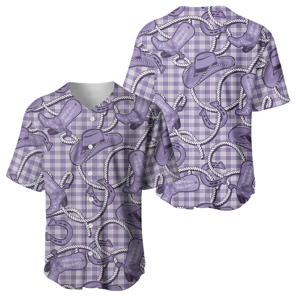 Purple Hawaii Palaka Cowboy Baseball Jersey Hawaiian Paniolo Festival Spirit