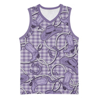 Purple Hawaii Palaka Cowboy Basketball Jersey Hawaiian Paniolo Festival Spirit