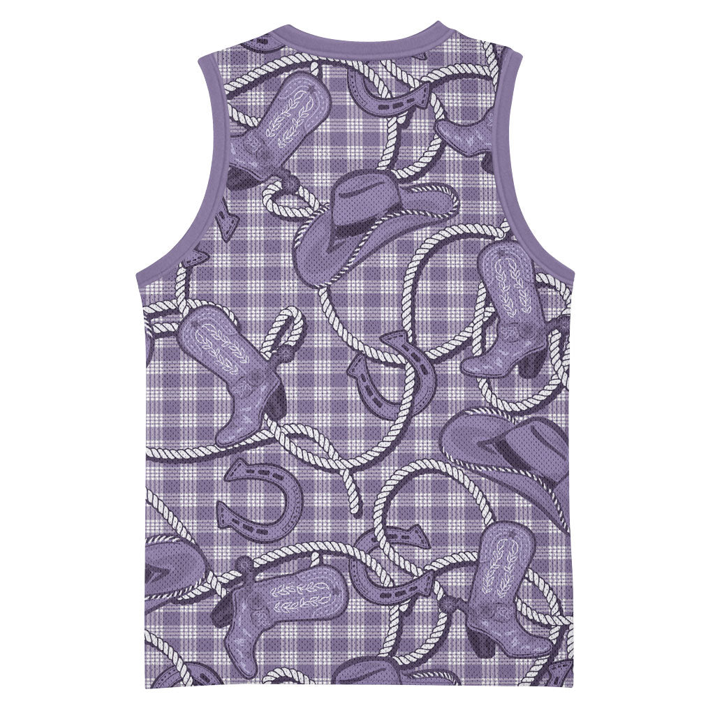 Purple Hawaii Palaka Cowboy Basketball Jersey Hawaiian Paniolo Festival Spirit