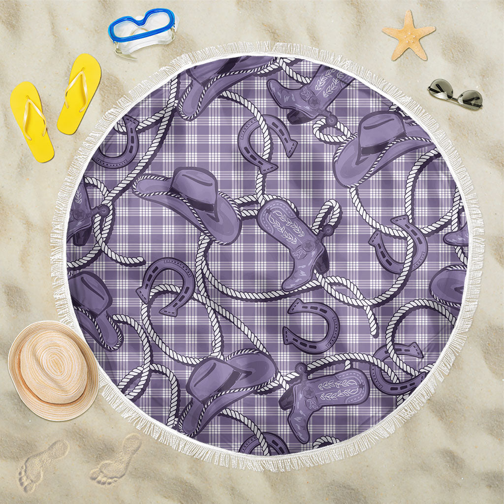 Purple Hawaii Palaka Cowboy Beach Blanket Hawaiian Paniolo Festival Spirit