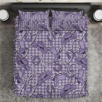 Purple Hawaii Palaka Cowboy Bedding Set Hawaiian Paniolo Festival Spirit