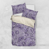 Purple Hawaii Palaka Cowboy Bedding Set Hawaiian Paniolo Festival Spirit