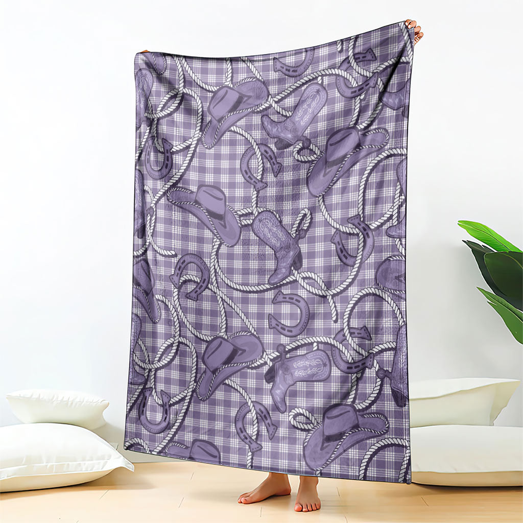 Purple Hawaii Palaka Cowboy Blanket Hawaiian Paniolo Festival Spirit