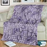 Purple Hawaii Palaka Cowboy Blanket Hawaiian Paniolo Festival Spirit