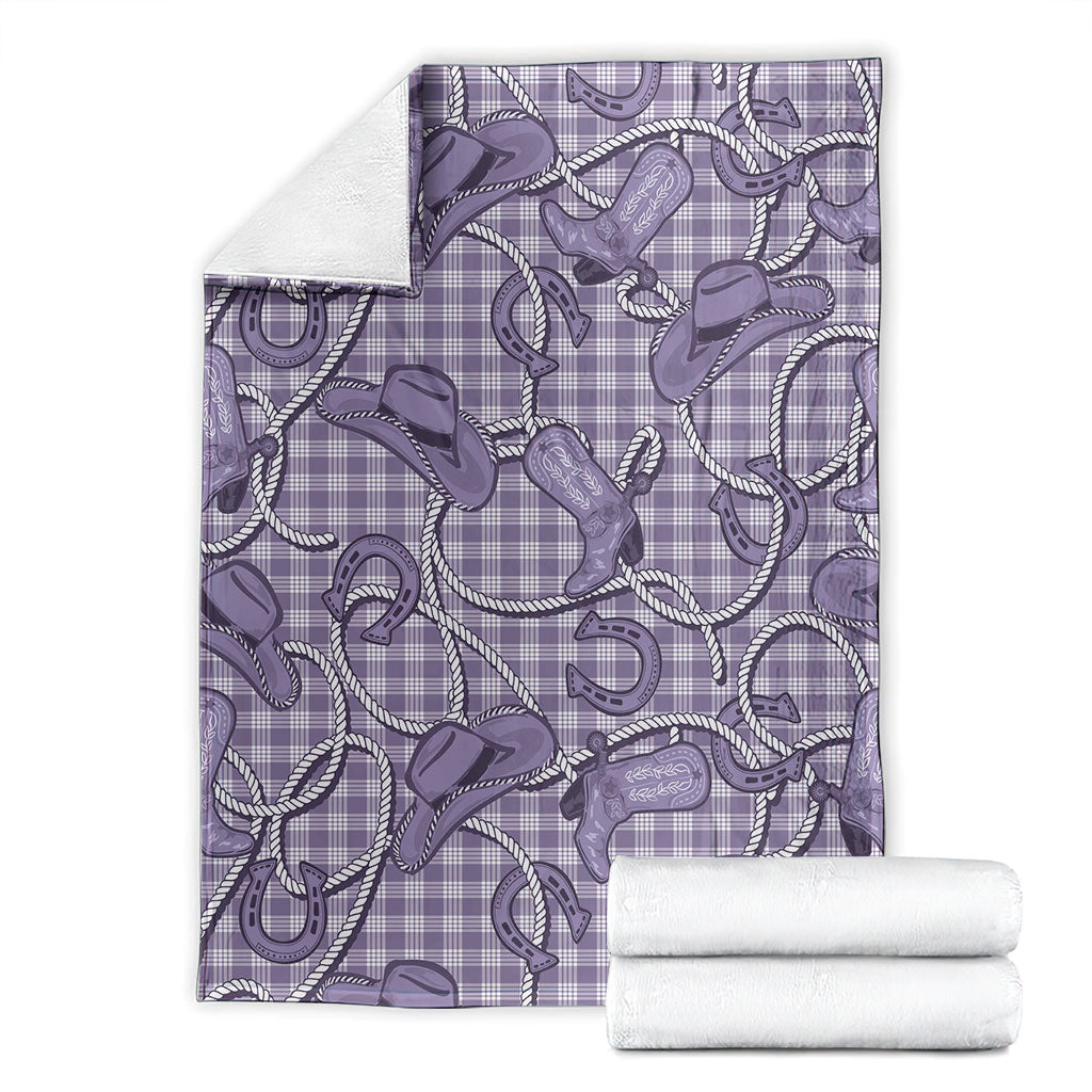 Purple Hawaii Palaka Cowboy Blanket Hawaiian Paniolo Festival Spirit