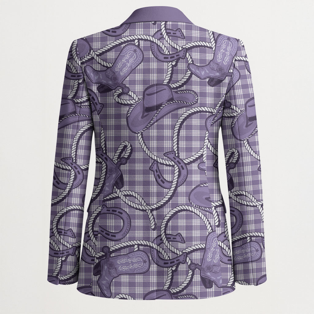 Purple Hawaii Palaka Cowboy Blazer Hawaiian Paniolo Festival Spirit