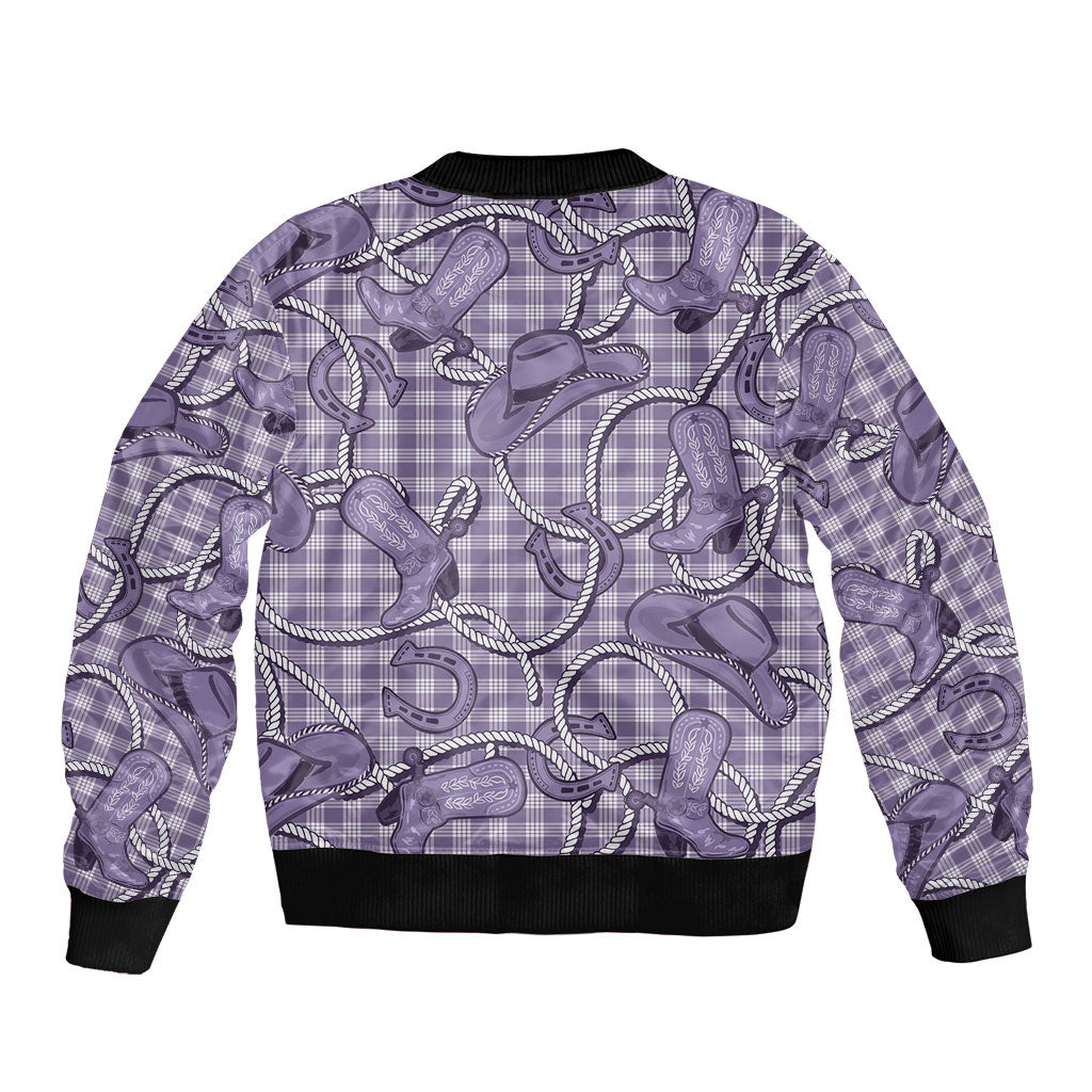 Purple Hawaii Palaka Cowboy Bomber Jacket Hawaiian Paniolo Festival Spirit