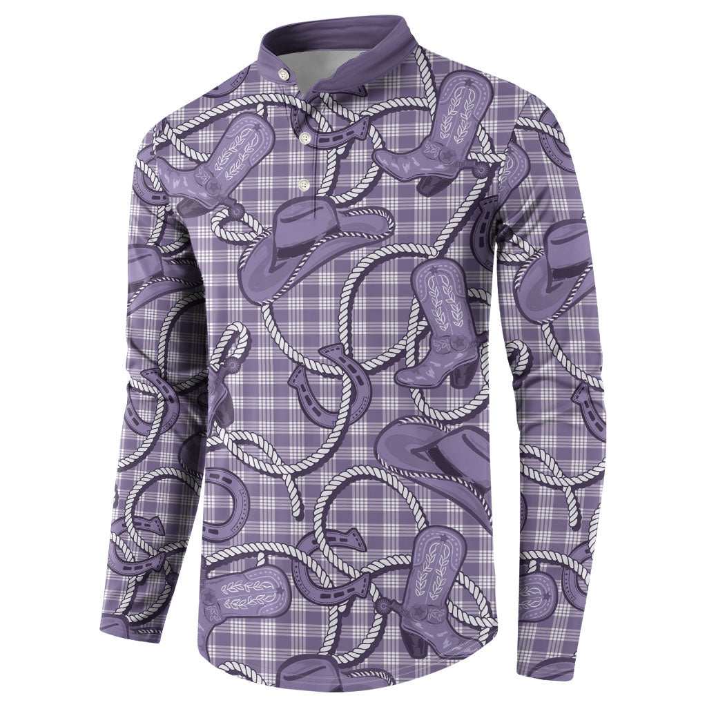 Purple Hawaii Palaka Cowboy Button Sweatshirt Hawaiian Paniolo Festival Spirit