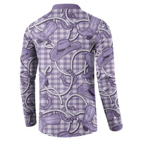 Purple Hawaii Palaka Cowboy Button Sweatshirt Hawaiian Paniolo Festival Spirit