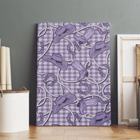 Purple Hawaii Palaka Cowboy Canvas Wall Art Hawaiian Paniolo Festival Spirit