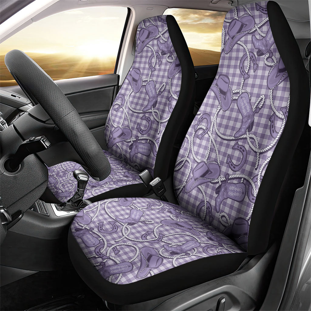 Purple Hawaii Palaka Cowboy Car Seat Cover Hawaiian Paniolo Festival Spirit