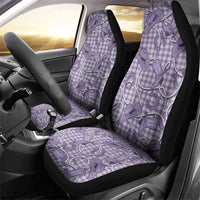 Purple Hawaii Palaka Cowboy Car Seat Cover Hawaiian Paniolo Festival Spirit