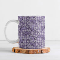 Purple Hawaii Palaka Cowboy Ceramic Mug Hawaiian Paniolo Festival Spirit