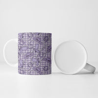 Purple Hawaii Palaka Cowboy Ceramic Mug Hawaiian Paniolo Festival Spirit