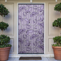 Purple Hawaii Palaka Cowboy Door Cover Hawaiian Paniolo Festival Spirit