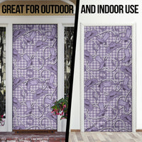 Purple Hawaii Palaka Cowboy Door Cover Hawaiian Paniolo Festival Spirit