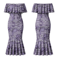 Purple Hawaii Palaka Cowboy Family Matching Mermaid Dress and Hawaiian Shirt Hawaiian Paniolo Festival Spirit