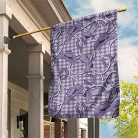 Purple Hawaii Palaka Cowboy Garden Flag Hawaiian Paniolo Festival Spirit