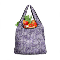 Purple Hawaii Palaka Cowboy Grocery Bag Hawaiian Paniolo Festival Spirit