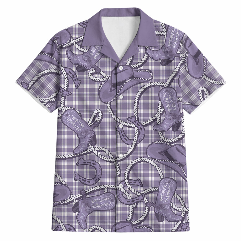 Purple Hawaii Palaka Cowboy Hawaiian Shirt Hawaiian Paniolo Festival Spirit