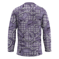 Purple Hawaii Palaka Cowboy Hockey Jersey Hawaiian Paniolo Festival Spirit