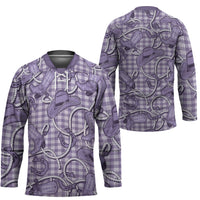 Purple Hawaii Palaka Cowboy Hockey Jersey Hawaiian Paniolo Festival Spirit