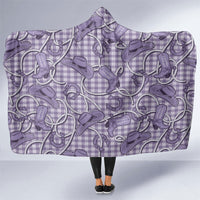 Purple Hawaii Palaka Cowboy Hooded Blanket Hawaiian Paniolo Festival Spirit