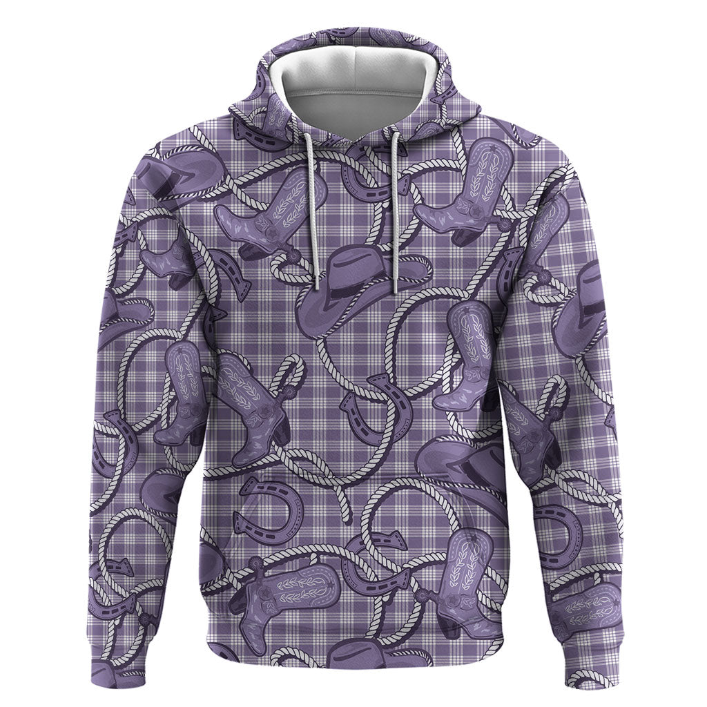 Purple Hawaii Palaka Cowboy Hoodie Hawaiian Paniolo Festival Spirit
