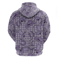 Purple Hawaii Palaka Cowboy Hoodie Hawaiian Paniolo Festival Spirit