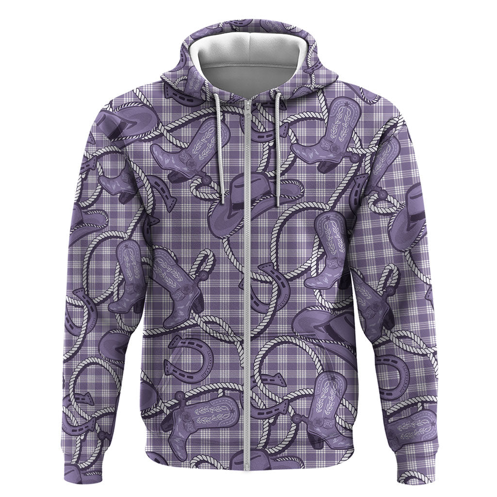 Purple Hawaii Palaka Cowboy Hoodie Hawaiian Paniolo Festival Spirit
