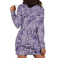 Purple Hawaii Palaka Cowboy Hoodie Dress Hawaiian Paniolo Festival Spirit