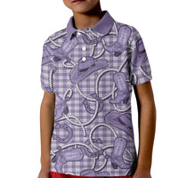 Purple Hawaii Palaka Cowboy Kid Polo Shirt Hawaiian Paniolo Festival Spirit
